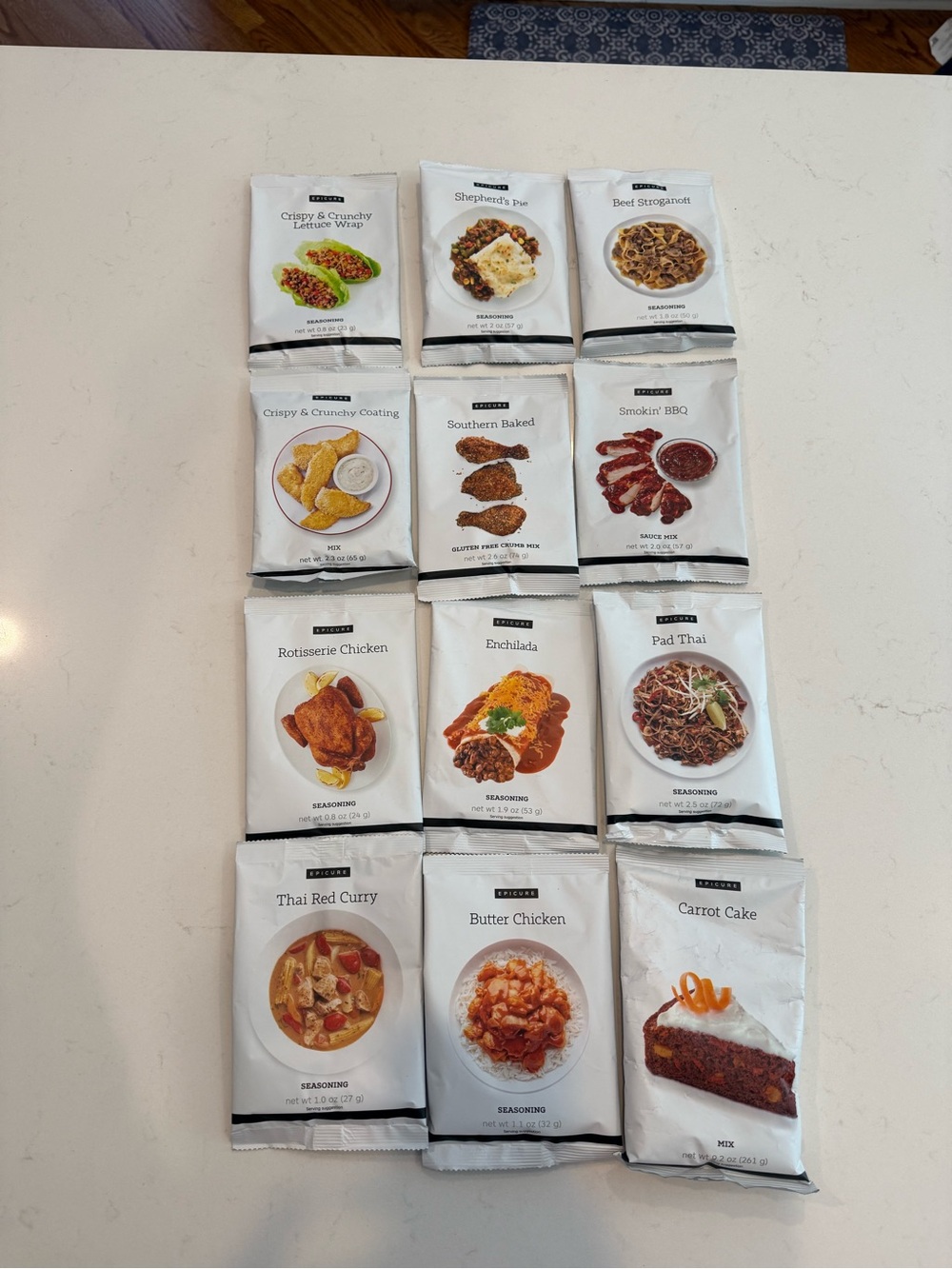Epicure 12 pack set of seasoning and food mixes